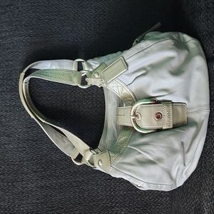 Silver Gray Coach Purse